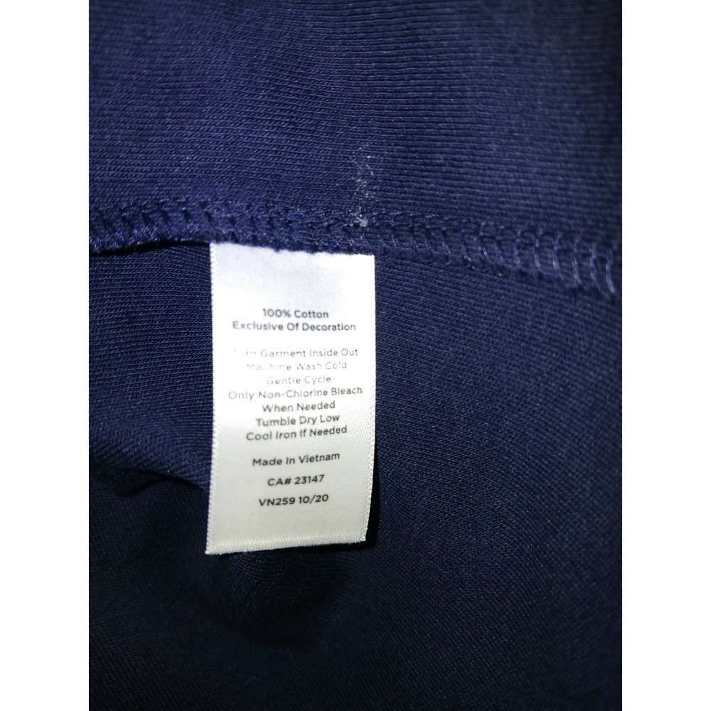 NWT Talbots Navy Blue Embroidered Short Sleeve Tee Shirt Dress Womens Size Large - Picture 5 of 8